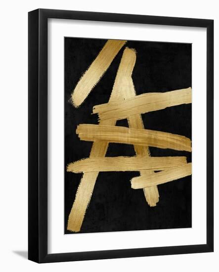 Crossroads Gold on Black III-Ellie Roberts-Framed Art Print