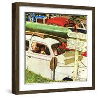 Crossroads on Sunday-Norman Rockwell-Framed Giclee Print