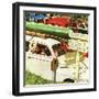 Crossroads on Sunday-Norman Rockwell-Framed Giclee Print