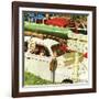 Crossroads on Sunday-Norman Rockwell-Framed Giclee Print