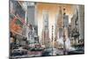 Crossroads (Times Square)-Matthew Daniels-Mounted Premium Giclee Print