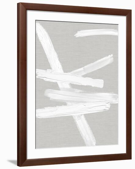Crossroads White on Gray I-Ellie Roberts-Framed Art Print