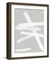 Crossroads White on Gray II-Ellie Roberts-Framed Art Print