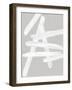 Crossroads White on Gray III-Ellie Roberts-Framed Art Print