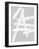 Crossroads White on Gray III-Ellie Roberts-Framed Art Print