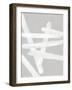 Crossroads White on Gray IV-Ellie Roberts-Framed Art Print