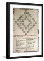 Crossword Puzzle, 1913-null-Framed Giclee Print