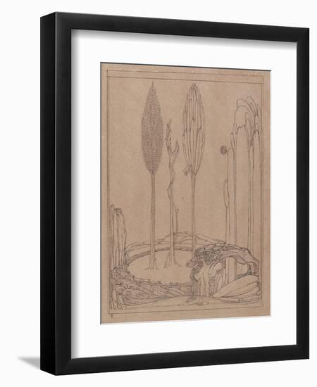 Crouching by the Marge-Charles Ricketts-Framed Giclee Print