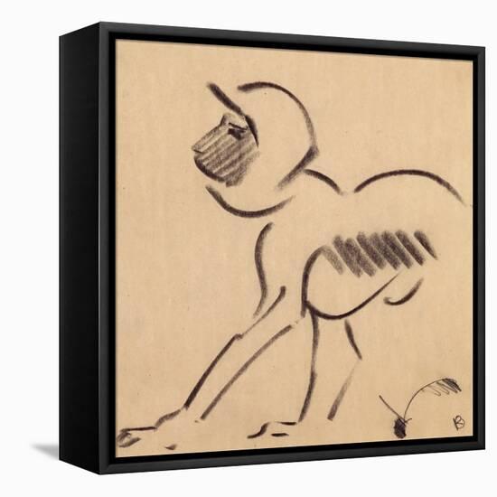 Crouching Monkey, c.1912-13-Henri Gaudier-brzeska-Framed Stretched Canvas