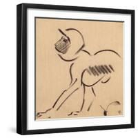 Crouching Monkey, c.1912-13-Henri Gaudier-brzeska-Framed Giclee Print