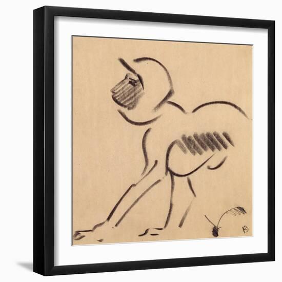 Crouching Monkey, c.1912-13-Henri Gaudier-brzeska-Framed Giclee Print