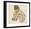 Crouching Nude Girl-Egon Schiele-Framed Art Print