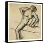 Crouching Nude; Nu Accroupi, 1890s-Edgar Degas-Framed Stretched Canvas