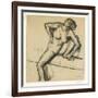 Crouching Nude; Nu Accroupi, 1890s-Edgar Degas-Framed Giclee Print