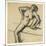 Crouching Nude; Nu Accroupi, 1890s-Edgar Degas-Mounted Giclee Print