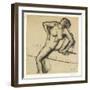 Crouching Nude; Nu Accroupi, 1890s-Edgar Degas-Framed Giclee Print