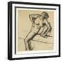 Crouching Nude; Nu Accroupi, 1890s-Edgar Degas-Framed Giclee Print