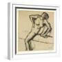 Crouching Nude; Nu Accroupi, 1890s-Edgar Degas-Framed Giclee Print