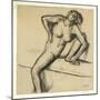 Crouching Nude; Nu Accroupi, 1890s-Edgar Degas-Mounted Giclee Print