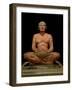 Crouching Scribe Statue, from Saqqara, Old Kingdom (Limestone, Alabaster & Rock Crystal)-null-Framed Giclee Print