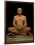 Crouching Scribe Statue, from Saqqara, Old Kingdom (Limestone, Alabaster & Rock Crystal)-null-Framed Giclee Print