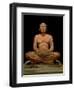 Crouching Scribe Statue, from Saqqara, Old Kingdom (Limestone, Alabaster & Rock Crystal)-null-Framed Premium Giclee Print