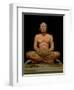 Crouching Scribe Statue, from Saqqara, Old Kingdom (Limestone, Alabaster & Rock Crystal)-null-Framed Premium Giclee Print