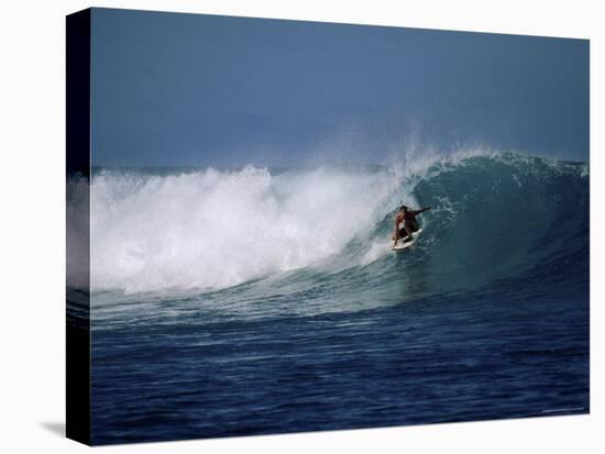 Crouching Surfer-null-Stretched Canvas