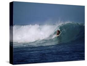 Crouching Surfer-null-Stretched Canvas