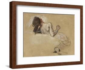 Crouching woman, 1827-Ferdinand Victor Eugene Delacroix-Framed Giclee Print