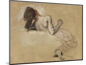 Crouching woman, 1827-Ferdinand Victor Eugene Delacroix-Mounted Giclee Print