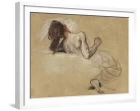 Crouching woman, 1827-Ferdinand Victor Eugene Delacroix-Framed Giclee Print