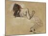 Crouching woman, 1827-Ferdinand Victor Eugene Delacroix-Mounted Giclee Print