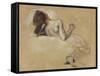 Crouching woman, 1827-Ferdinand Victor Eugene Delacroix-Framed Stretched Canvas