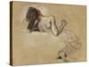 Crouching woman, 1827-Ferdinand Victor Eugene Delacroix-Stretched Canvas