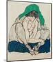 Crouching Woman with Green Headscarf-Egon Schiele-Mounted Art Print