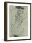 Crouching-Egon Schiele-Framed Giclee Print