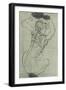 Crouching-Egon Schiele-Framed Giclee Print