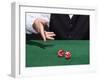 Croupier Throwing A Pair of Dice-AndreyPopov-Framed Photographic Print