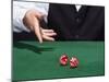 Croupier Throwing A Pair of Dice-AndreyPopov-Mounted Photographic Print