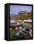 Crovie, Tiny Fishing Village, North Coast, Aberdeenshire, Scotland, United Kingdom, Europe-Patrick Dieudonne-Framed Stretched Canvas