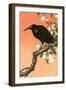 Crow Against Orange Sky-Koson Ohara-Framed Giclee Print