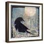 Crow and Moon-Sue Davis-Framed Giclee Print