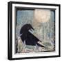 Crow and Moon-Sue Davis-Framed Giclee Print