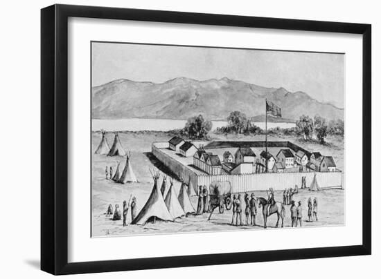 Crow Creek Indian Agency in Dakota in 1866-null-Framed Giclee Print