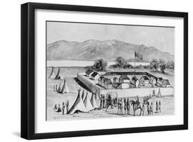 Crow Creek Indian Agency in Dakota in 1866-null-Framed Giclee Print