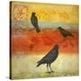 Crow Crossroads-Margaret Donharl-Stretched Canvas