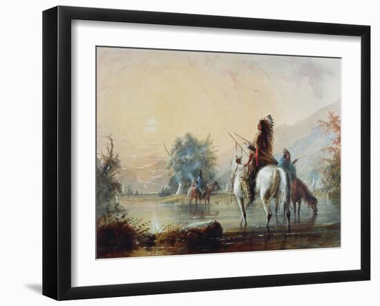 Crow Encampment, 1837-Alfred Jacob Miller-Framed Giclee Print