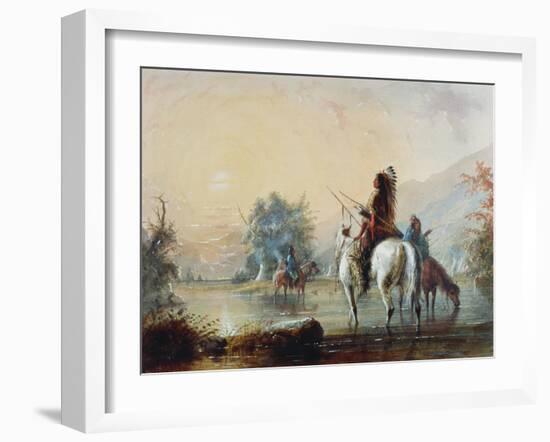 Crow Encampment, 1837-Alfred Jacob Miller-Framed Giclee Print