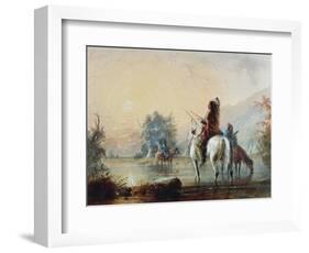 Crow Encampment, 1837-Alfred Jacob Miller-Framed Giclee Print